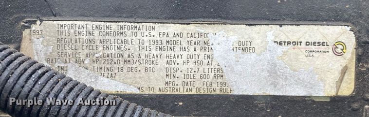 image for item DI7749 1993 Freightliner FLD  semi truck