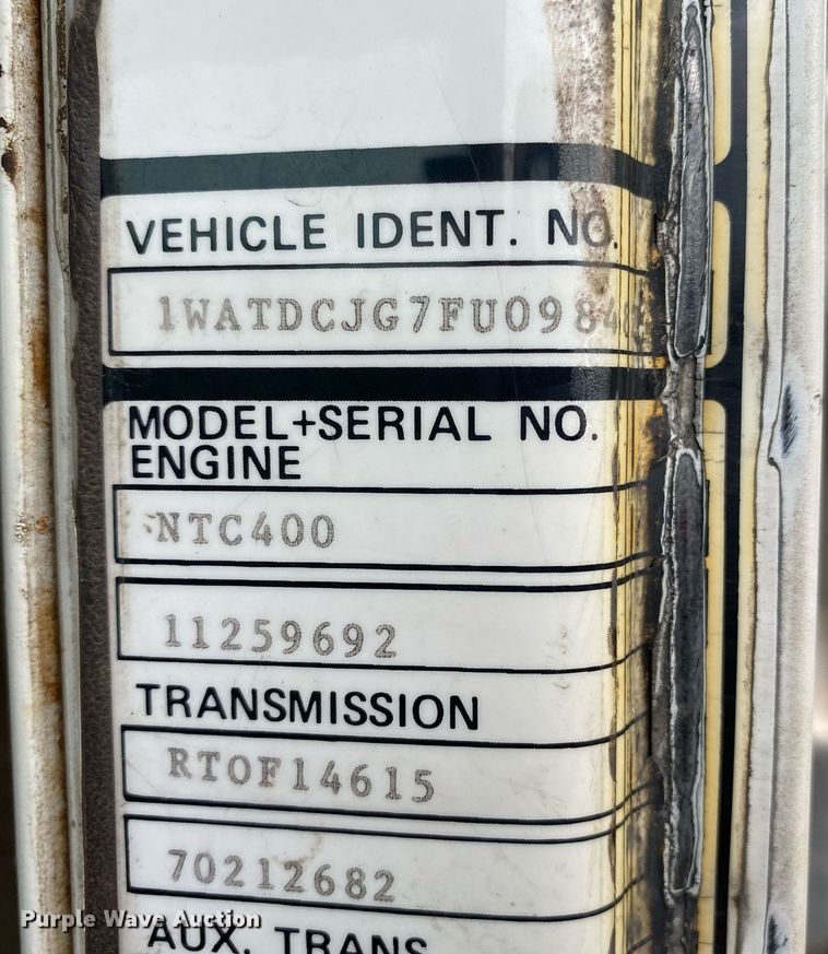 image for item DI7750 1985 Autocar AT  semi truck