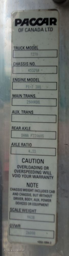 image for item DK1897 2015 Kenworth T270  rollback truck