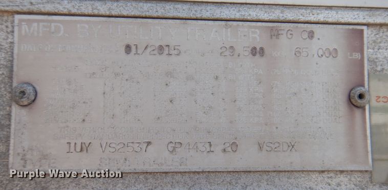 image for item DN3992 2016 Utility 4000D-X Composite  dry van trailer