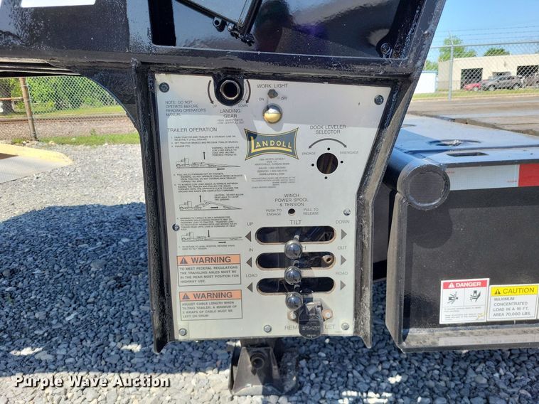 image for item DO3664 2002 Landoll 610  drop tilt deck equipment trailer