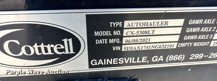 image for item DO5004 2022 Cottrell CX-5308LT  car carrier