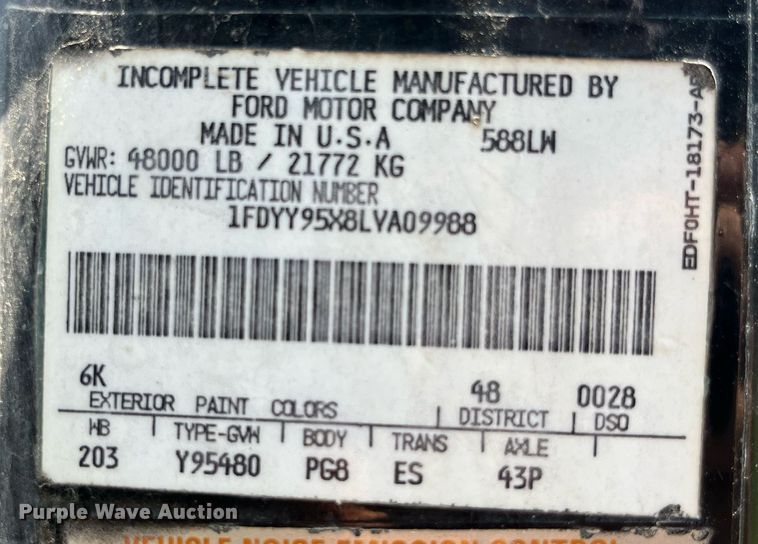 image for item DP0485 1990 Ford LT9000  semi truck