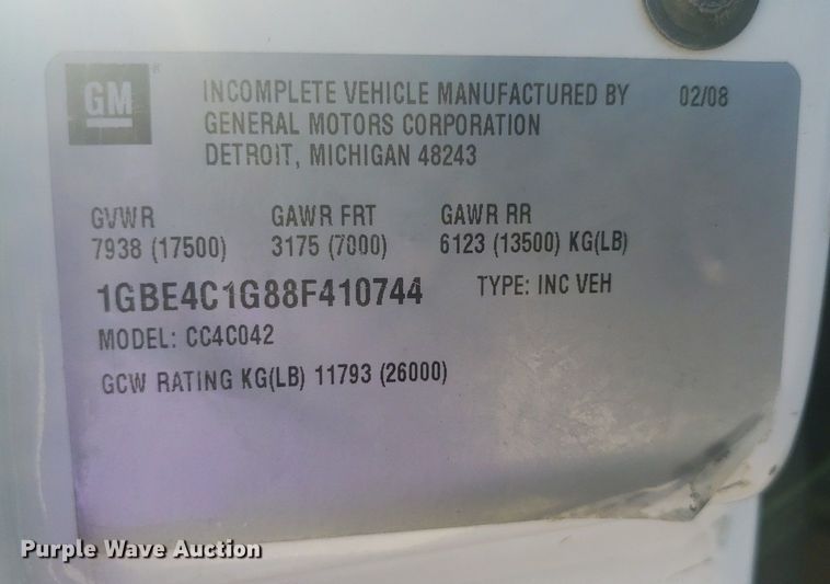 image for item DP7953 2008  Chevrolet C4500  flatbed truck