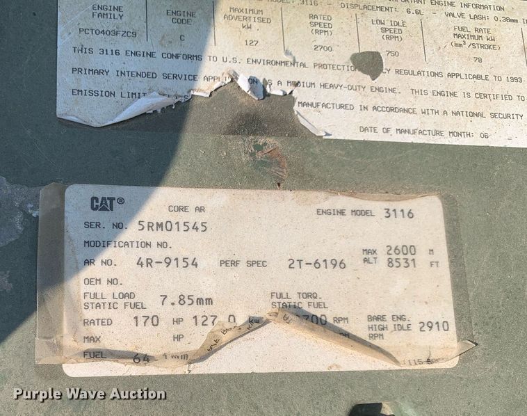 image for item DP8650 1972 Am General M35A3  flatbed truck