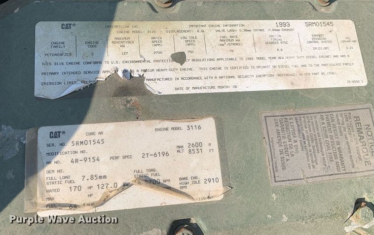 image for item DP8650 1972 Am General M35A3  flatbed truck