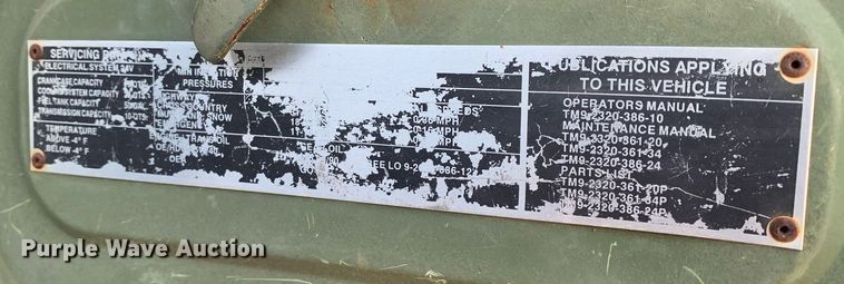 image for item DP8650 1972 Am General M35A3  flatbed truck