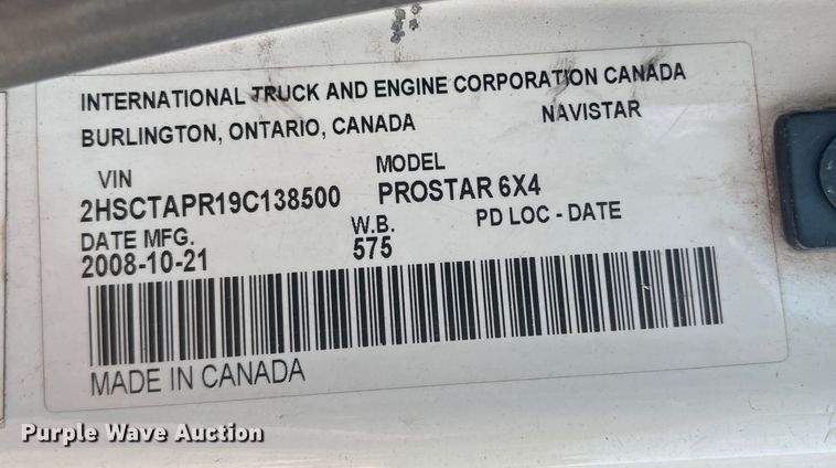 image for item DR5738 2009 International ProStar  semi truck