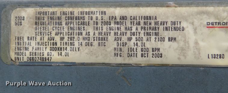 image for item FB9846 2004 Freightliner Classic 120  semi truck