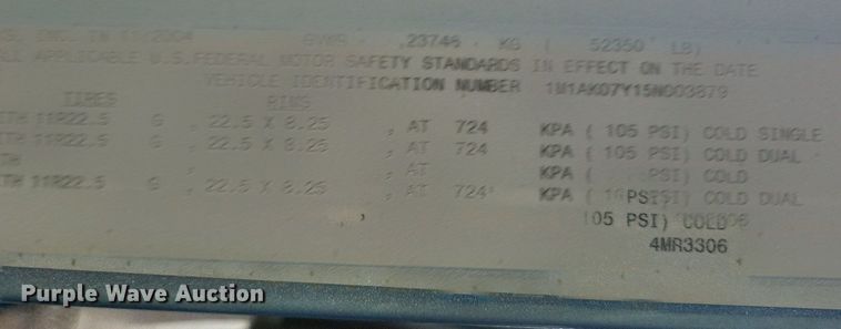 image for item JO9165 2005 Mack CXN613  semi truck