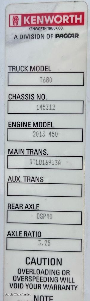 image for item LA9964 2017 Kenworth T680  semi truck