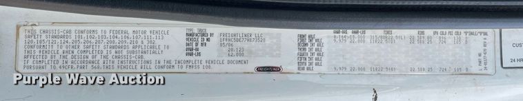 image for item LJ9686 2007 Freightliner Business Class M2  dump truck