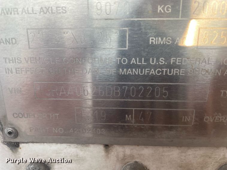 image for item LJ9690 2013 Great Dane CTL-1114-31053  refrigerated van trailer