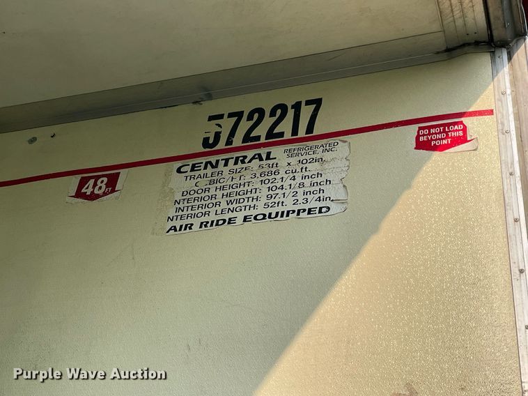 image for item LJ9699 2013 Utility  refrigerated van trailer