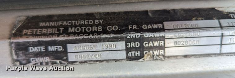 image for item LM9792 1991 Peterbilt 379  semi truck