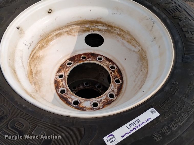 image for item LP9620 (3) Goodyear G662 RSA 295/75R22.5 tires and wheels