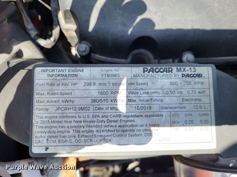 image for item LR9249 2019 Peterbilt 567  semi truck