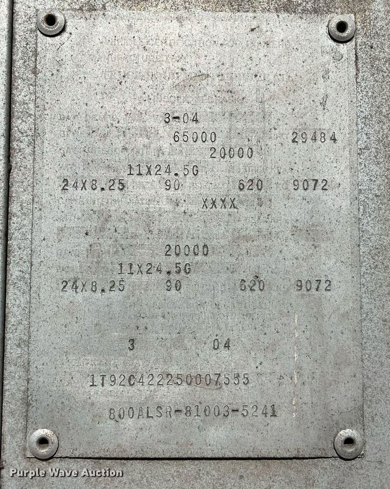 image for item LY9785 2005 Cornhusker  grain trailer