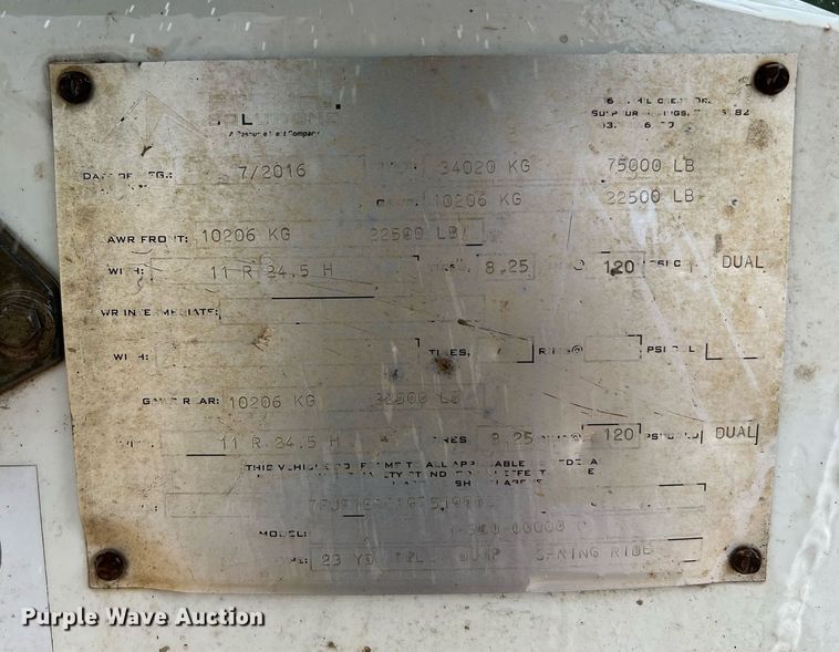 image for item MF9963 2016 PCI  bottom dump trailer