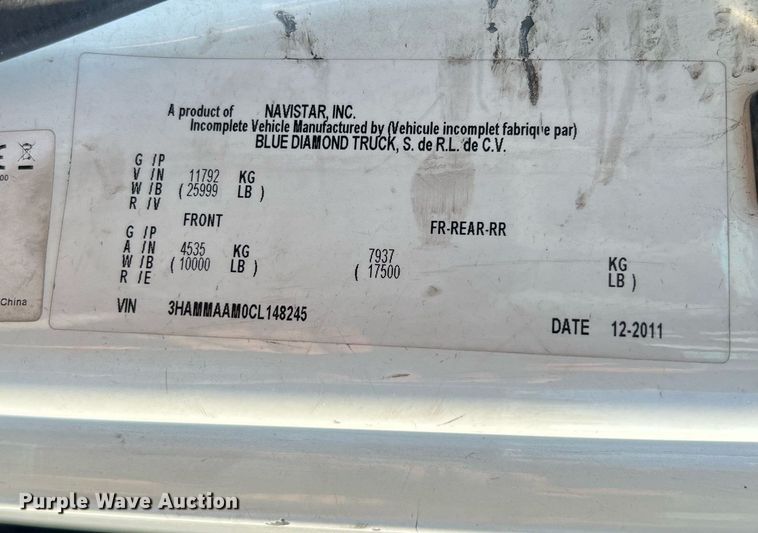 image for item MF9973 2012 International DuraStar 4300  flatbed truck