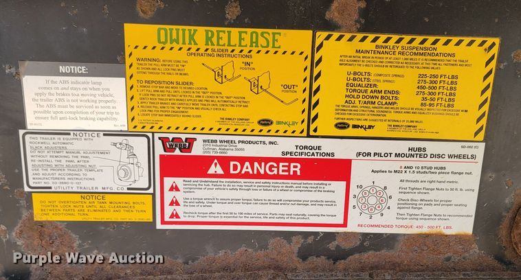 image for item ML9406 2002 Utility  side curtain trailer