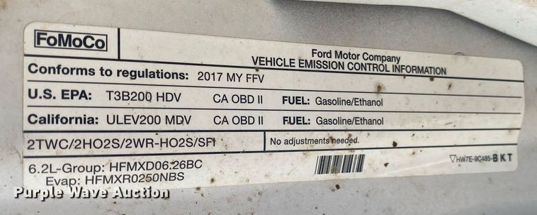 image for item DI7774 2017 Ford F250 Super Duty  SuperCab pickup truck