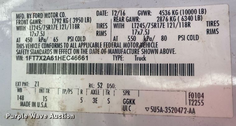 image for item DI7775 2017 Ford F250 Super Duty  SuperCab pickup truck