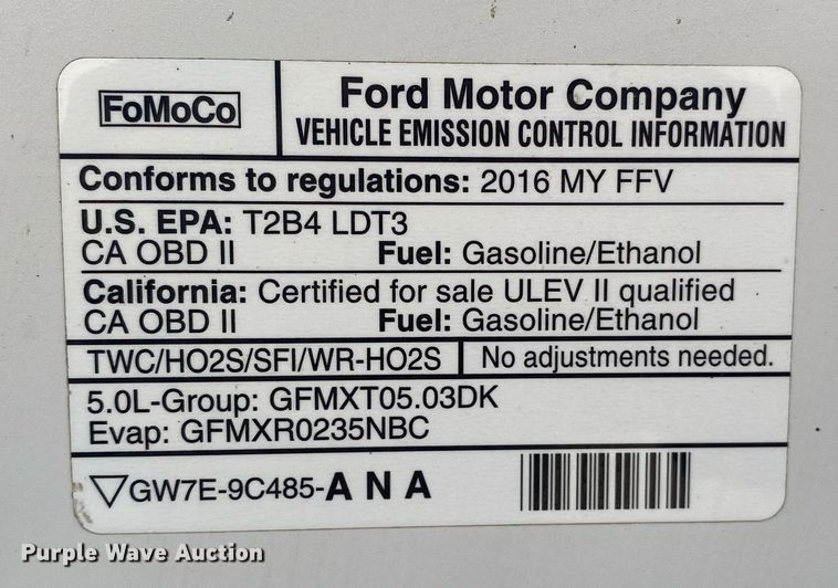 image for item DI7776 2016 Ford F150  SuperCrew pickup truck