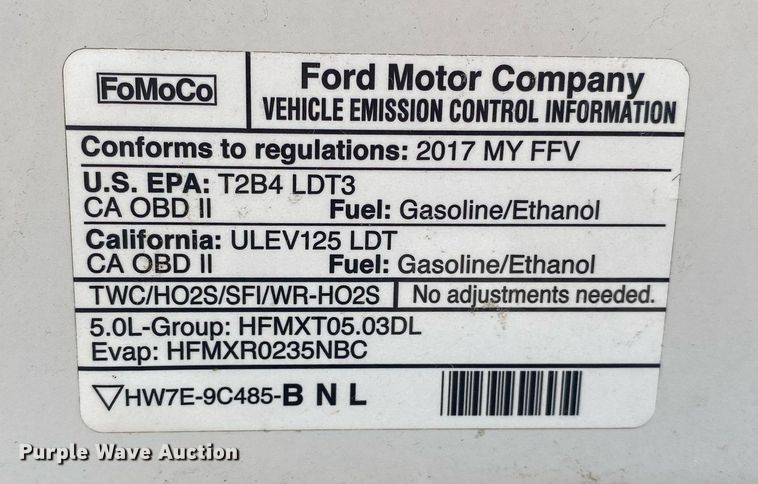 image for item DI7777 2017 Ford F150  SuperCrew pickup truck