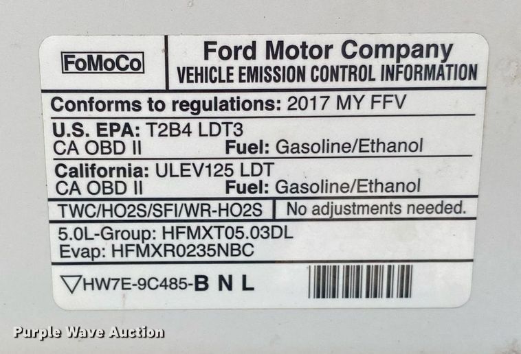 image for item DI7778 2017 Ford F150  SuperCrew pickup truck