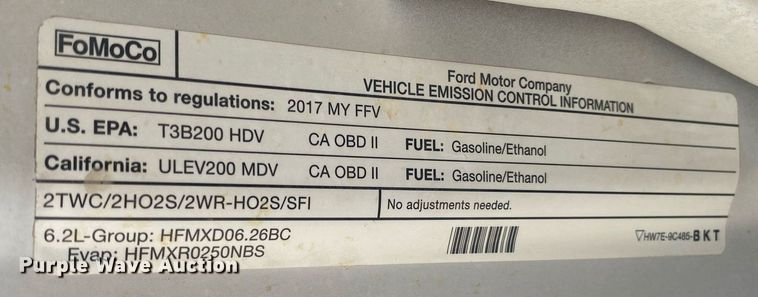 image for item DI7786 2017 Ford F250 Super Duty  SuperCab pickup truck