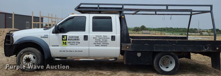 image for item DK1889 2006 Ford F450 Super Duty XL  Crew Cab flatbed truck
