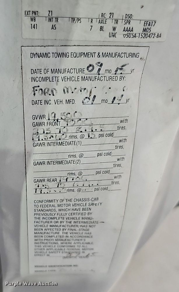 image for item DM8030 2014 Ford F550 Super Duty  tow truck