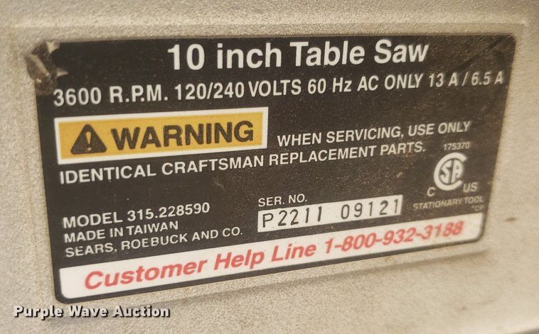 image for item DP7962 Craftsman Align A Rip XRC  table saw