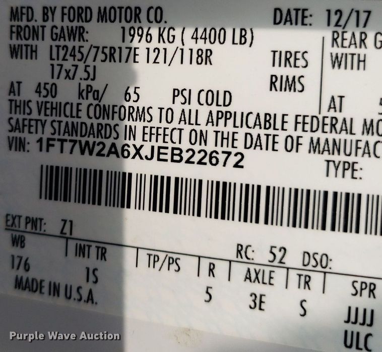 image for item DP7985 2018 Ford F250 Super Duty  Crew Cab pickup truck