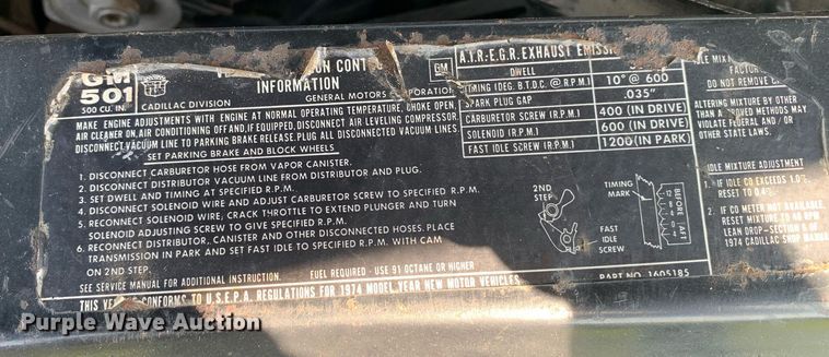 image for item DP8654 1974 Cadillac Coupe DeVille