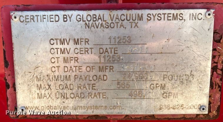 image for item DQ2102 Global Vacuum Systems  vacuum tank