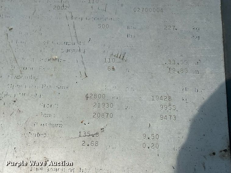 image for item DR4713 2002 Terex TB110  boom lift