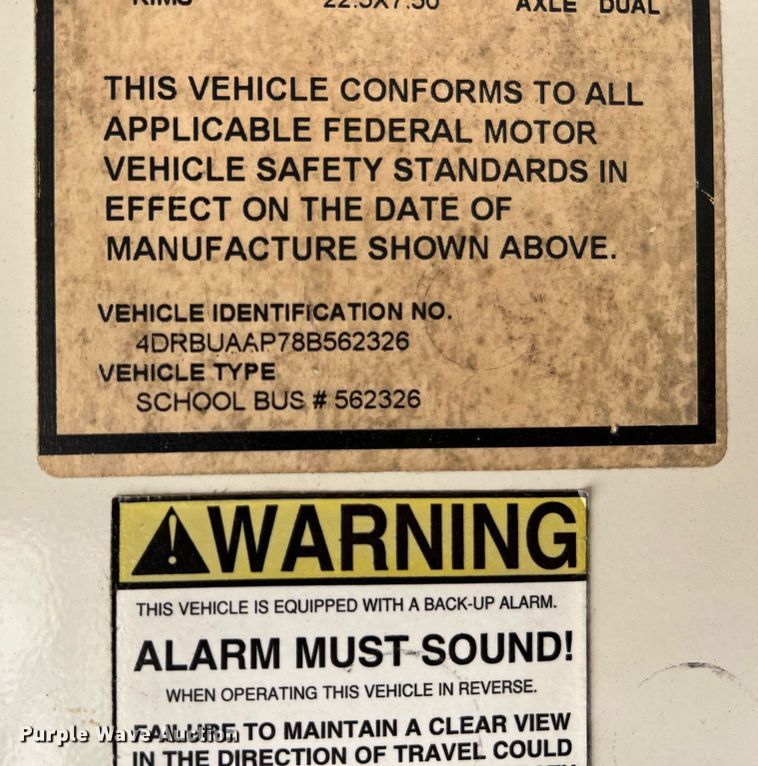 image for item II9161 2008 International CE300  school bus