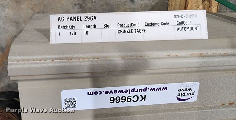 image for item KC9666 (170) sheets of Doerkson Metal Components metal siding/roofing