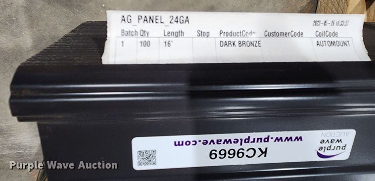 image for item KC9669 (100) sheets of Doerkson Metal Components metal siding/roofing