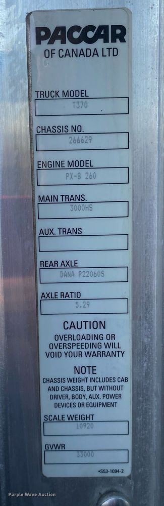 image for item KW9253 2010 Kenworth T370  flatbed truck