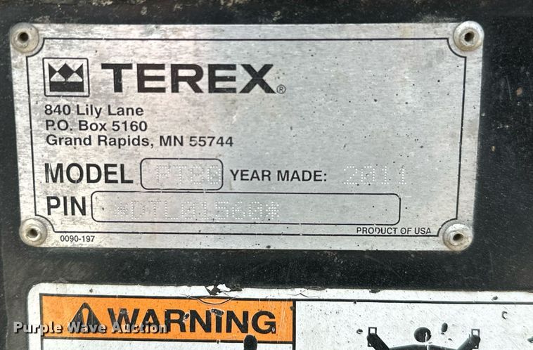 image for item LG9269 2011 Terex PT80  tracked skid steer loader