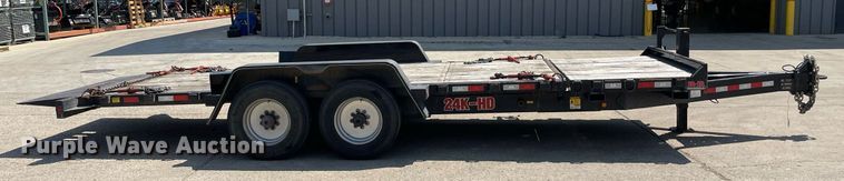 image for item LJ9751 2021 Behnke Enterprise Inc. TBCT2224ET-12K-XL  tilt deck equipment trailer