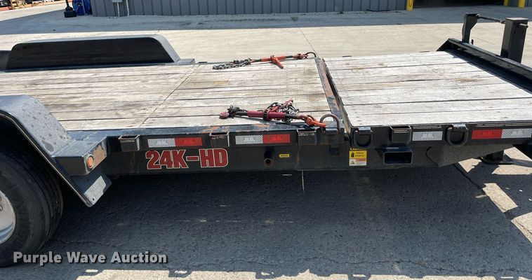 image for item LJ9751 2021 Behnke Enterprise Inc. TBCT2224ET-12K-XL  tilt deck equipment trailer