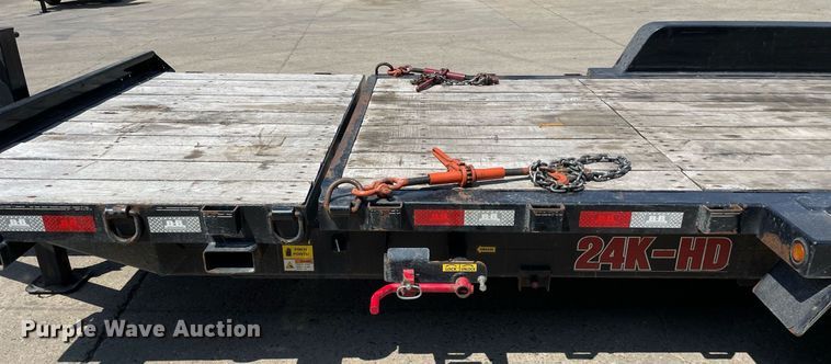 image for item LJ9751 2021 Behnke Enterprise Inc. TBCT2224ET-12K-XL  tilt deck equipment trailer