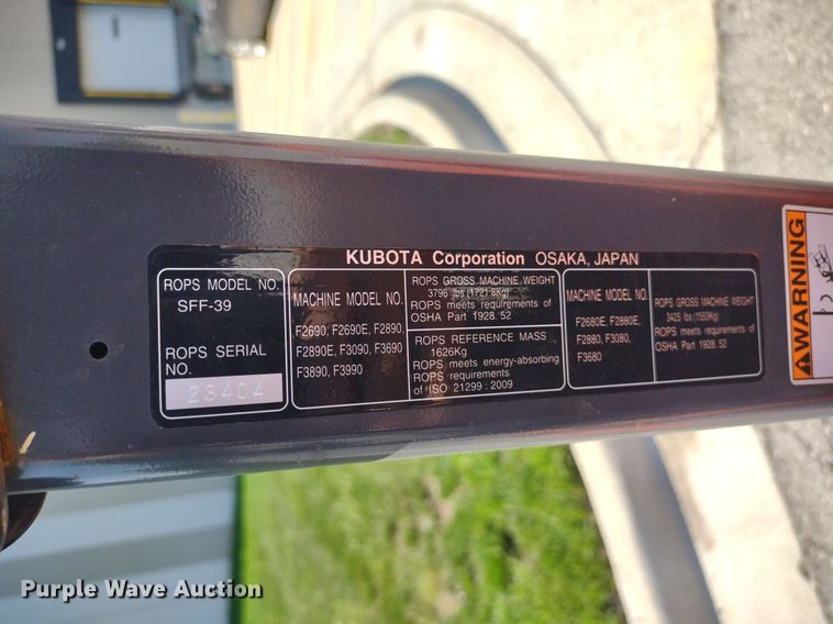 image for item LL9163 2019 Kubota F3990  lawn mower