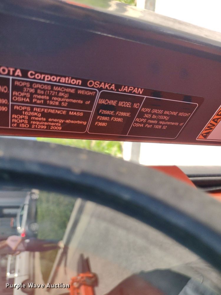 image for item LL9166 2020 Kubota F3990  lawn mower