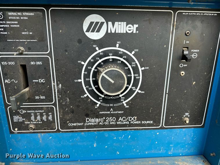 image for item LP9986 Miller Dialarc 250-AC/DC  welder