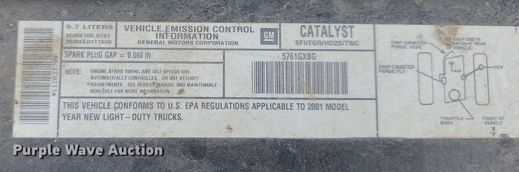 image for item LW9681 2001 GMC Savana G1500  van